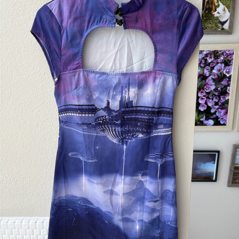 LAST CHANCE: NWOT Jaded London Purple Galaxy Space Station Mini Dress